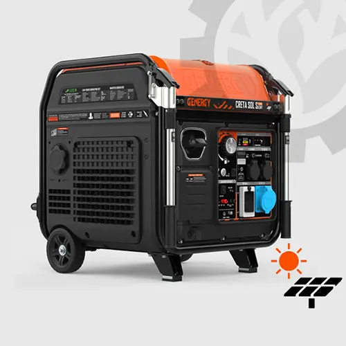 Generador Genergy Inverter 7500w Con Apoyo Solar Creta Sol Silent